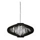 Bayron 1 Light Timber Pendant Large Black - BAYRON-80-1P Black
