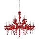 C-Mar 12 Light Chandelier Large Red - C-MAR-12-RED-LG