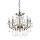 Giovana 5 Light Crystal Chandelier Bronze - GIOVANA-5L