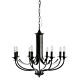 Hoodshire 8 Light Chandelier Black - HOODSHIRE-8L BLK