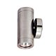 Italian 240V GU10 Up/Down Wall Pillar Light Stainless Steel - LF5017