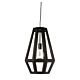 Santon 1 Light Timber Pendant Medium Black - SANTON-35-BLK