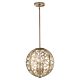Arabesque Mini Chandelier Silver Leaf Patina - FE/ARABESQUE3