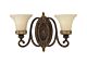 Drawing Room 2 Light Wall Light Walnut - FE/DRAWINGM2/B