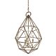 Marquise 3 Light Chandelier Burnished Silver