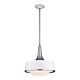 Holloway Pendant Brushed Steel / Textured White - FE/HOLLOWAY/4P W