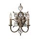 Leila 2 Light Wall Light Burnished Silver - FE/LEILA2
