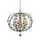 Leila 6 Light Chandelier Burnished Silver - FE/LEILA6