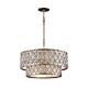 Lucia Two Tier Pendant Chandelier Burnished Silver - FE/LUCIA/P/E 2TR