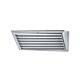 Midi Louvered 17W LED Aluminium Triangle Bulkhead Silver / Cool White - GT5627-SI