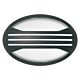 Jack Horizontal Up / Down Linear E27 IP65 Oval Bunker Black - GJ2241 + GJ2267-BL