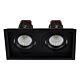 Lyra 2 x 9W Rectangular Tilt Recessed Dali Dimmable LED Downlight Black / Quinto - HCP-81241109