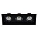 Lyra 3 x 6W Rectangular Tilt Recessed Triac Dimmable LED Downlight Black / Quinto - HCP-81221206