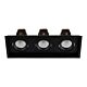 Lyra 3 x 13W Rectangular Tilt Recessed Dali Dimmable LED Downlight Black / Quinto - HCP-81241213