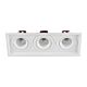 Lyra 3 x 6W Rectangular Tilt Recessed Triac Dimmable LED Downlight White / Quinto - HCP-81321206