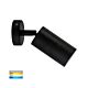 Tivah 3W/5W/7W 240V Adjustable LED Wall Pillar Light Matt Black / Tri-Colour - HV1225T