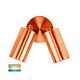 Tivah 10W 12V DC Double Adjustable LED Wall Pillar Light Solid Copper / Tri-Colour - HV1317MR16T