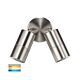 Fortis 10W 240V Double Adjustable LED Wall Pillar Light 304 Stainless Steel / Tri-Colour - HV1372T