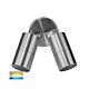 Tivah 10W 240V Double Adjustable LED Wall Pillar Light Titanium Aluminium / Tri-Colour - HV1387GU10T