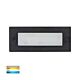 Bata 6W 12V DC Recessed LED Brick Light Black / Tri-Colour - HV3005T-BLK-12V