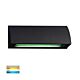 Taso 6W 12V DC Rectangular LED Step Light Matt Black / Tri-Colour - HV3271T-BLK-12V