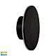 Halo 12W Round LED Wall Light Black / Tri-Colour - HV3592T-BLK
