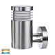 Mini 9W 240V Round LED Wall Light with Grills 316 Stainless Steel / Tri-Colour - HV3621T-SS316