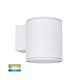 Porter 15W 240V Dimmable Round LED Wall Pillar Light White / Tri-Colour - HV3628T-WHT