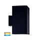 Porter 30W 240V Dimmable Up & Down Square LED Wall Pillar Light Black / Tri-Colour - HV3629T-BLK-SQ
