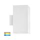 Porter 30W 240V Dimmable Up & Down Square LED Wall Pillar Light White / Tri-Colour - HV3629T-WHT-SQ