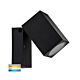 Accord 5W 240V Adjustable LED Wall Pillar Light Black / Tri-Colour - HV3630T-BLK