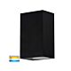 Accord 10W 240V Up & Down LED Wall Pillar Light Black / Tri-Colour - HV3632T-BLK