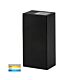 Veldi 10W 240V Up & Down LED Wall Pillar Light Matt Black / Tri-Colour - HV3633T-BLK