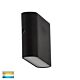 Lisse 4W 12V DC LED Wall Light Black / Tri-Colour - HV3641T-BLK-12V