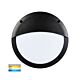 Stor 30W 240V Eyelid LED Bunker Wall Light Matt Black / Tri-Colour - HV3671T-BLK