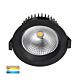Ora 12W 240V Dimmable LED Downlight Black / Tri Colour - HV5530T-BLK
