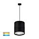 Nella 18W 240V Dimmable Round LED Pendant Matt Black / Tri-Colour - HV5805T-BLK-P