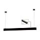 Proline 70 Watt 240V LED Up/Down Pendant Black Finish / Warm White - HV6004W-BLK