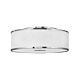 Halo Large Semi Flush Off White / Brushed Nickel - U/HK/HALO42010BN