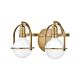 Somerset 2 Light Wall Light Heritage Brass - U/HK/53772HB