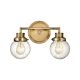 Poppy 2 Wall Light Heritage Brass - U/HK/5932HB