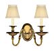 Cambridge Wall Light + LS162 Shades Burnished Brass - HK/CAMBRIDGE2 + LS162