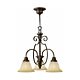 Cello 3 Light Chandelier Antique Bronze - HK/CELLO3