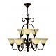 Cello 9 Light Chandelier Antique Bronze - HK/CELLO9