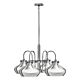 Congress Metal Shade Chandelier Chrome - HK/CONGRES4/C CM