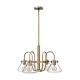 Congress Clear Glass Chandelier Brushed Caramel - HK/CONGRES4/A BC