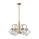 Congress Clear Glass Chandelier Brushed Caramel - HK/CONGRES4/B BC