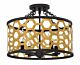 Felix 4 Light Semi Flush Sunset Gold / Textured Black - HK/FELIX/SF