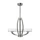 Meridian 3 Light Chandelier Brushed Nickel - HK/MERIDIAN3