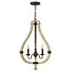 Middlefield 3 Light Chandelier Iron Rust - HK/MIDDLEFIELD3